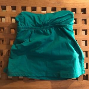 Emerald green tankini - skirt bottom  halter top